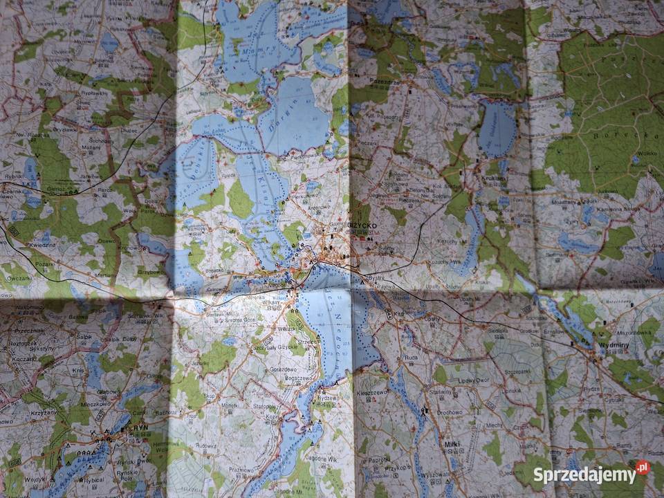 Ziemia Giżycka Mazury Polska 1100 000 mapa Kraków