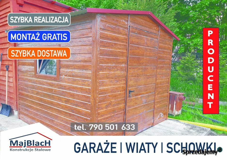 Garaż Blaszany Schowek na Narzędzia Wiatka Kraśnik