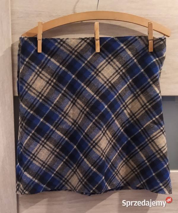 Spódnica damska wełniana NIEBIESKA Hajnówka