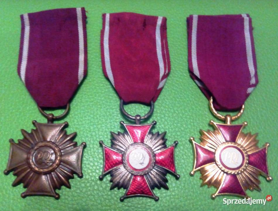 3 x Medal ZŁOTY SREBRNY BRĄZOWY Krzyż Zasługi Sosnowiec
