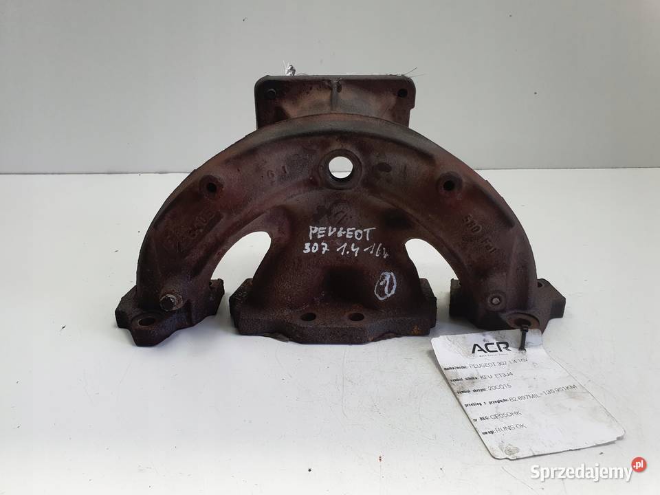 KOLEKTOR WYDECHOWY Peugeot 307 14 16V KFU Kolektory wydechowe Chełm