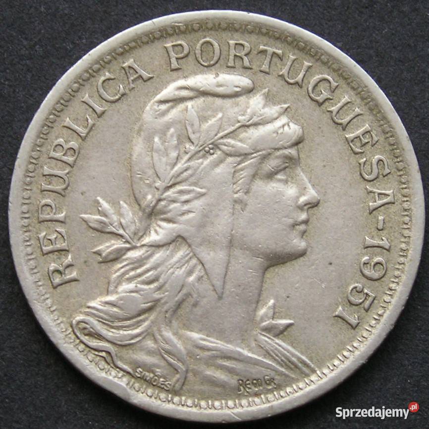 PORTUGALIA 50 CENTAVOS 1951 STAN 2 Łódź