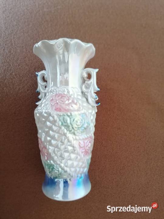 Wazonwazonik ceramiczny perłowy wysokość 15 Łódź