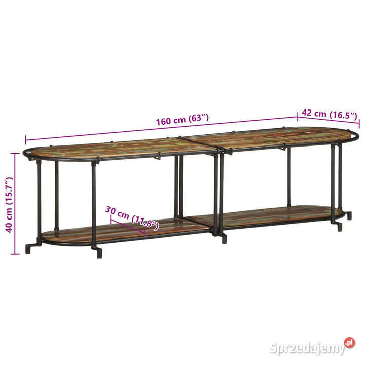 Szafka pod telewizor 160x42x40 lite drewno z Warszawa