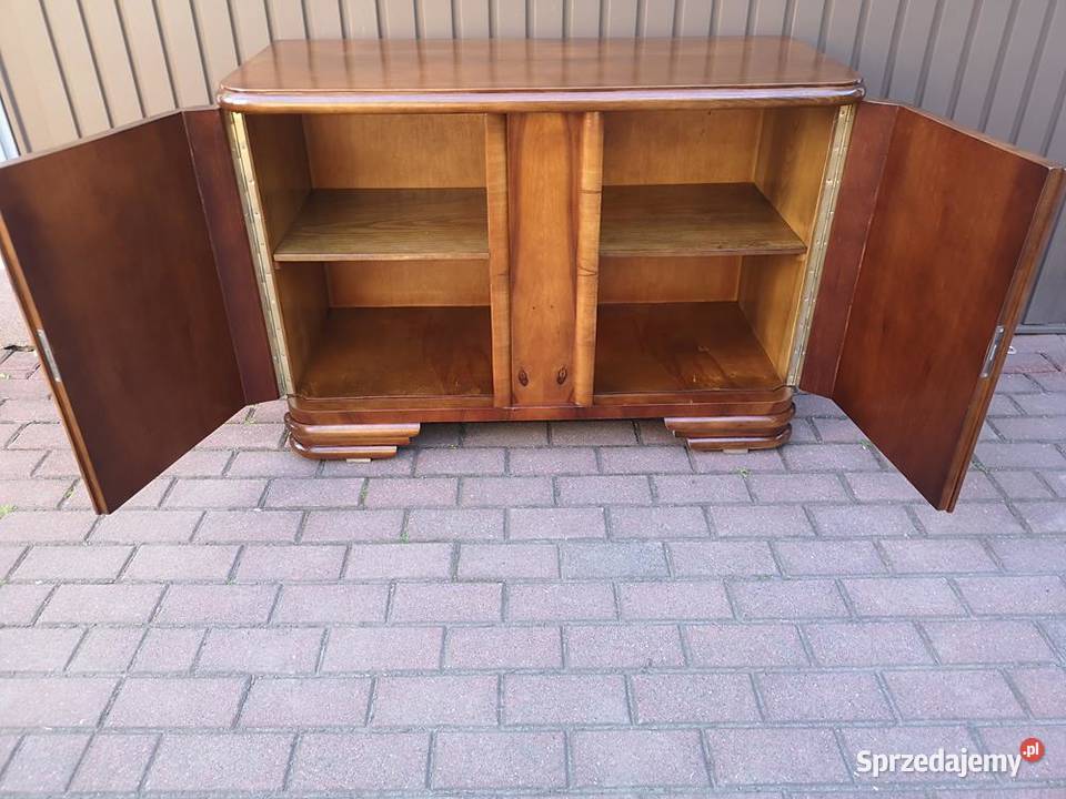 Komoda Pomocnik PRL ARTDECO Orzech Zgrabna Stara Swarzędz