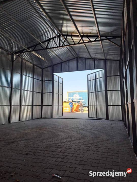 Zielony Garaż Blaszany z zadaszeniem Wiata kujawsko-pomorskie Sępólno Krajeńskie sprzedam