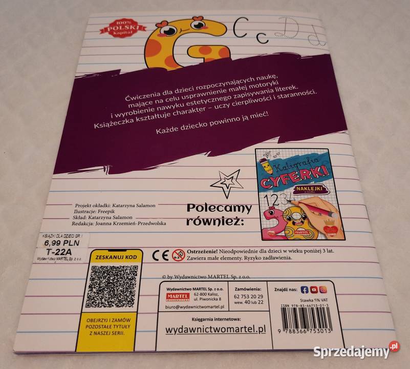 Kaligrafia Literki Martel Książeczki dzieci śląskie Czeladź