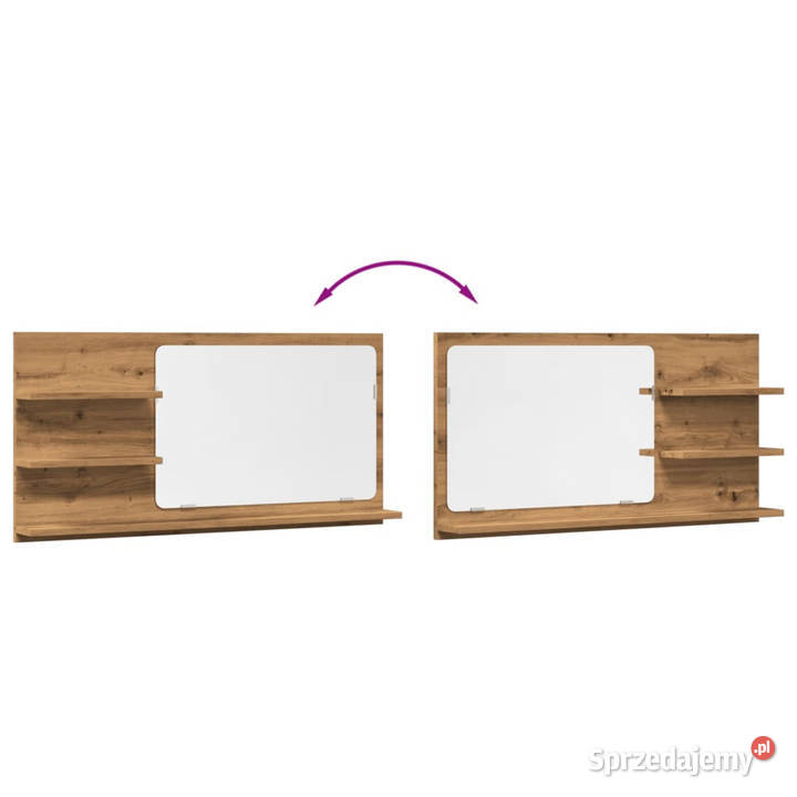 Szafka łazienkowa z lustrem dąb artisan 90x11x45 Warszawa