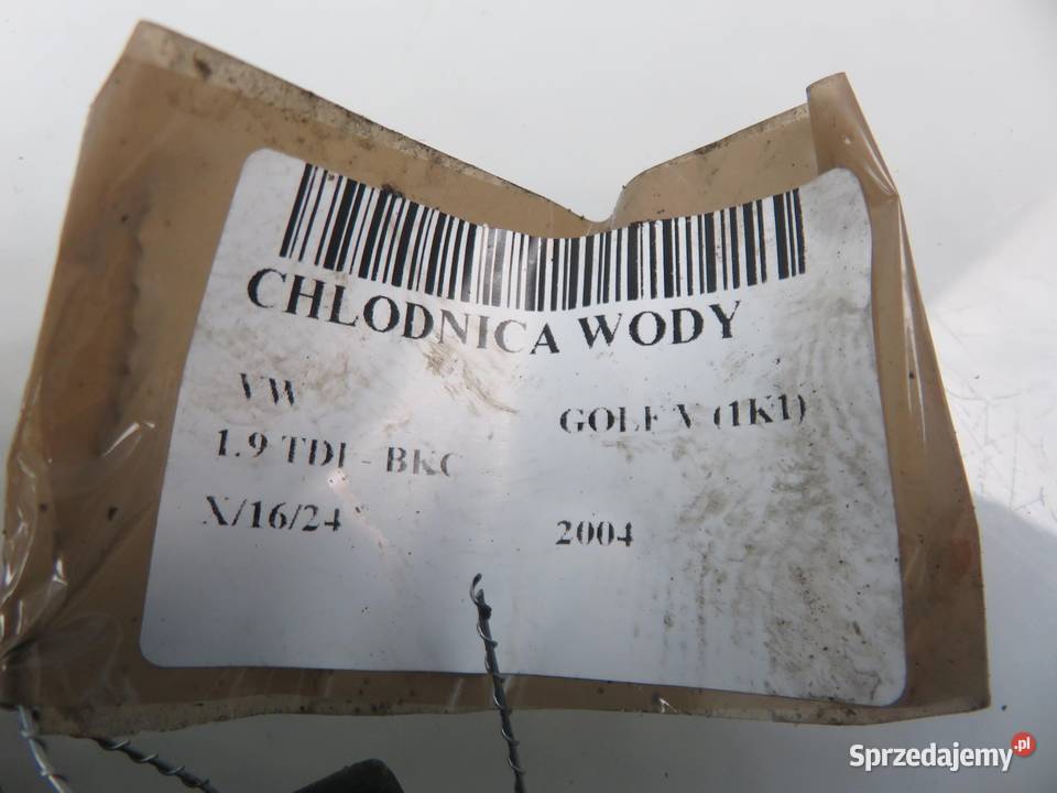 CHŁODNICA WODY VW GOLF V 19 TDI PD 1K0121253AA Chłodnie wody Układ chłodzenia sprzedam
