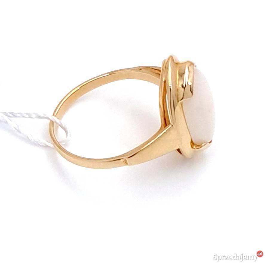 Pierścionek r10 Złoty pr585 classic z Opalem złote