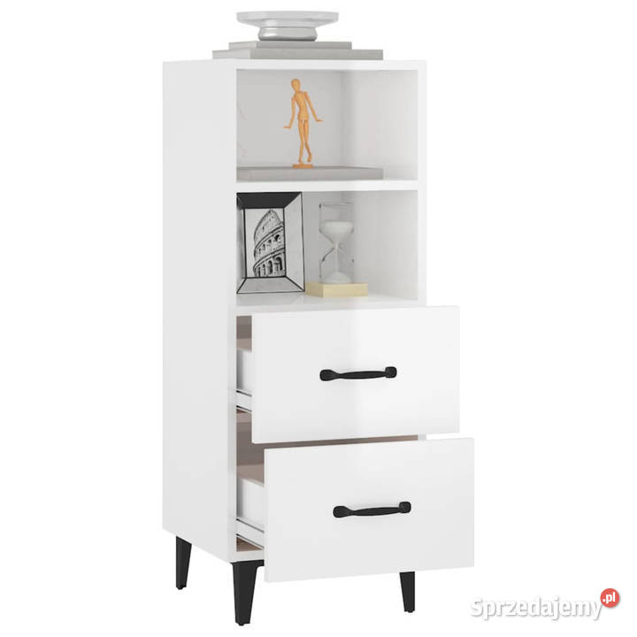 Szafka biała połysk 345x34x90 materiał
