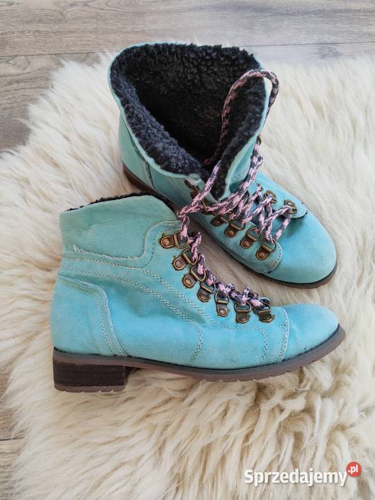 Asos Buty Turkusowe botki 37 Vintage 37 podkarpackie