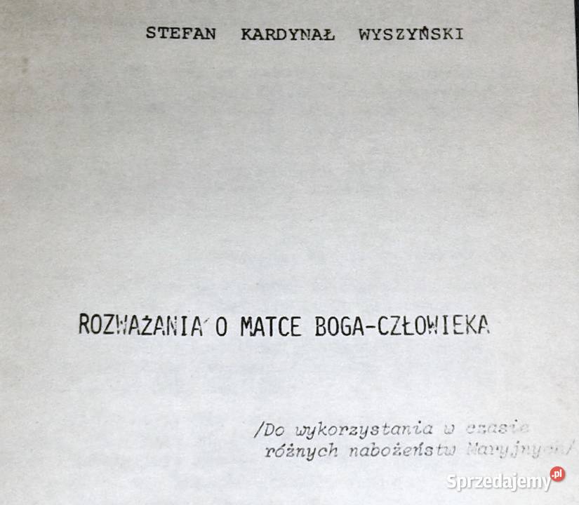 Rozważania o Matce Boga Człowieka Stefan Kard Chełm