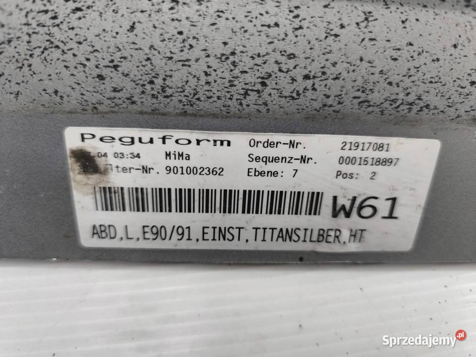 NAKŁADKA LISTA PROGOWA LEWA BMW E90 E91 1518897