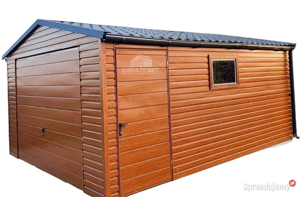 ARAŻ BLASZANY 4M X 5M DWUSPAD BLACHODACHÓWKA Mrągowo