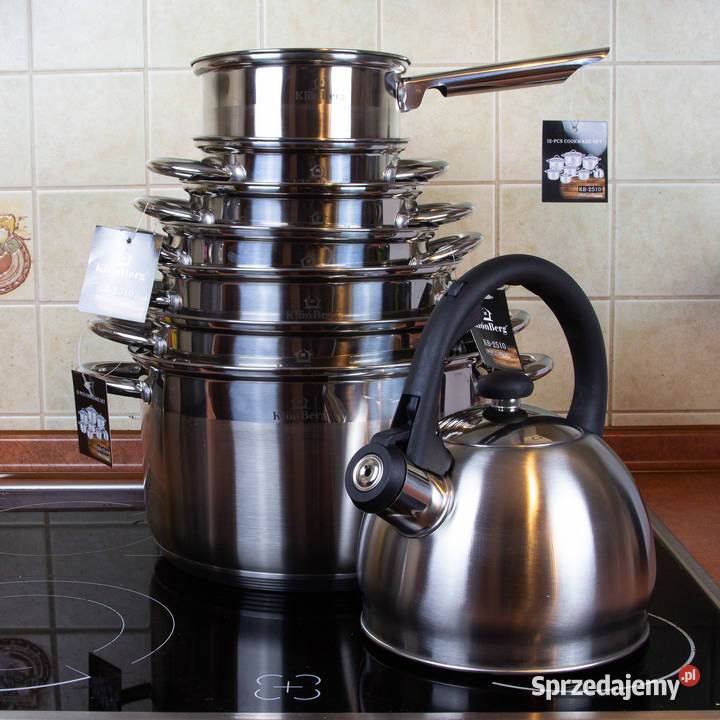 Duży zestaw garnków z czajnikiem Pozostałe Zagnańsk