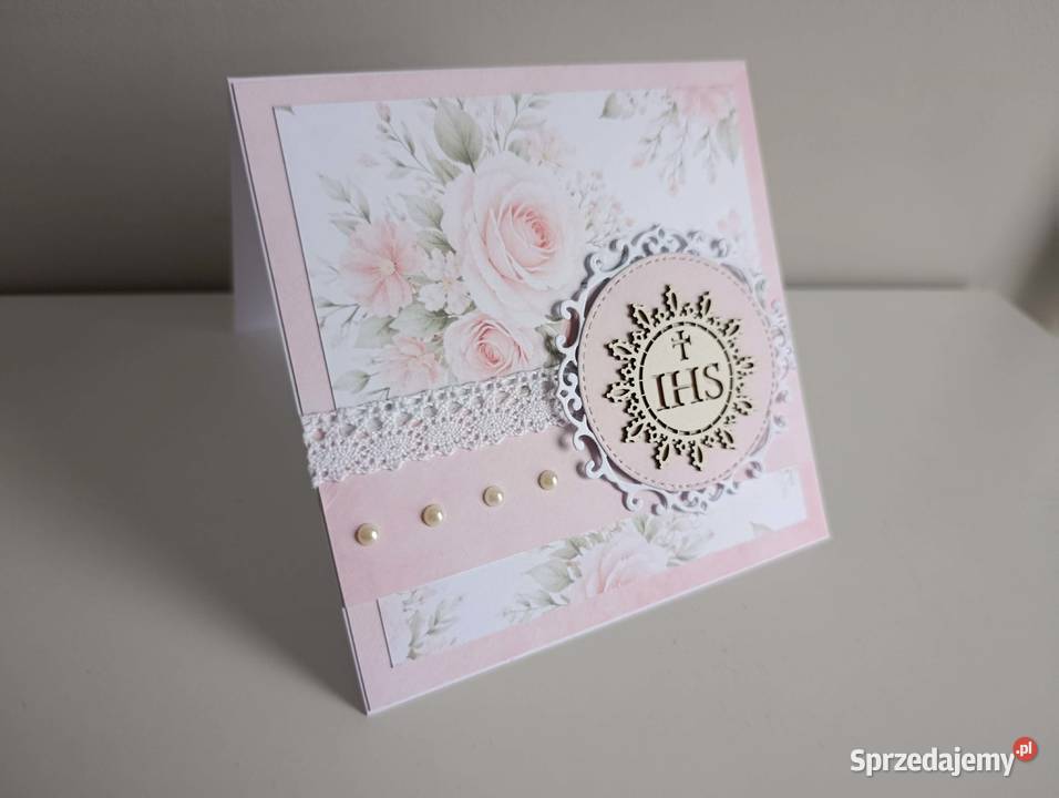 Kartka na Komunię Świętą ręcznie robiona łódzkie Łódź