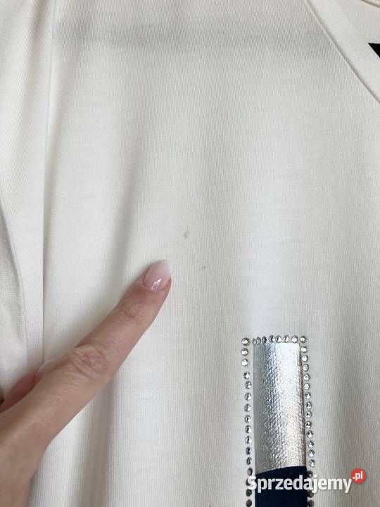 Super bluzka tshirt Guess Love Paris cyrkonie biały Topy i koszulki sprzedam