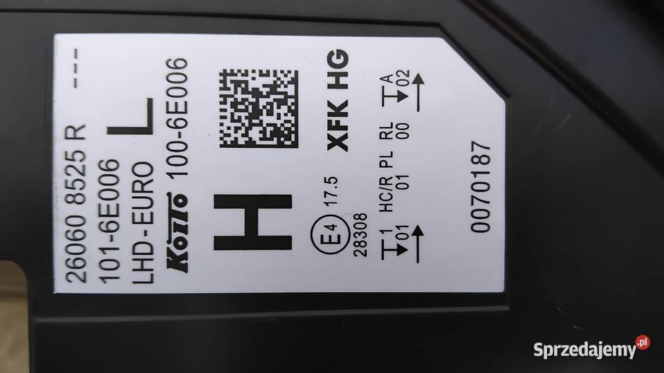 Renault Kangoo reflektor FULL LED nowy ORG KPL Lampy przednie Mielec