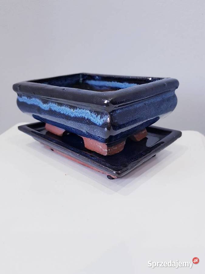 Ceramiczna doniczka z podstawką BONSAI śląskie Dąbrowa Górnicza