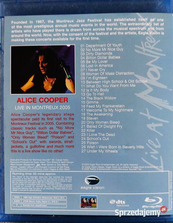 Rewelacyjny Koncert na Blu Ray ALICE COOPER łódzkie Łowicz