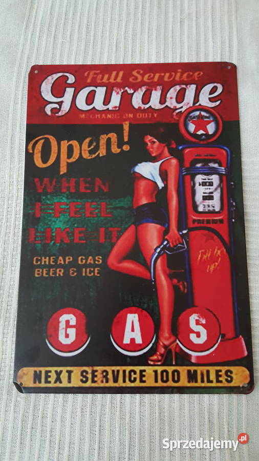 METALOWA TABLICZKA SZYLD RETRO CLASSIC DO GARAŻU Poznań