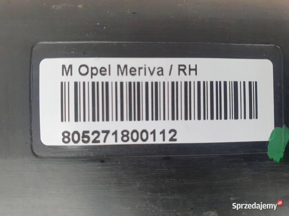 Opel Meriva B 1013r PRAWA KURTYNA POWIETRZNA Rudka