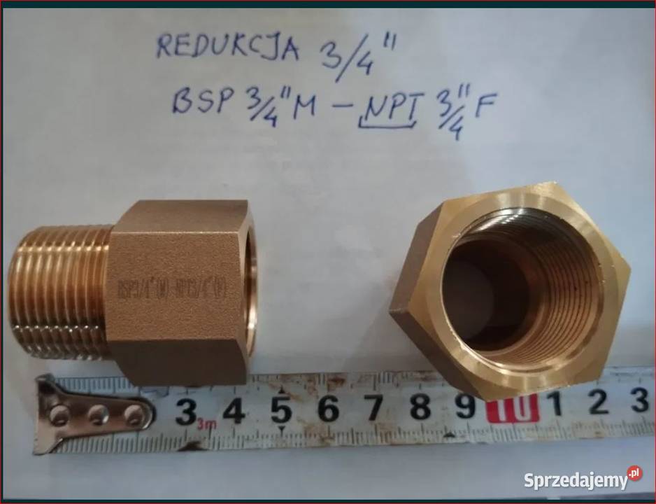 Złączki przejściówki BSP nypel NPT mufa i Gdańsk