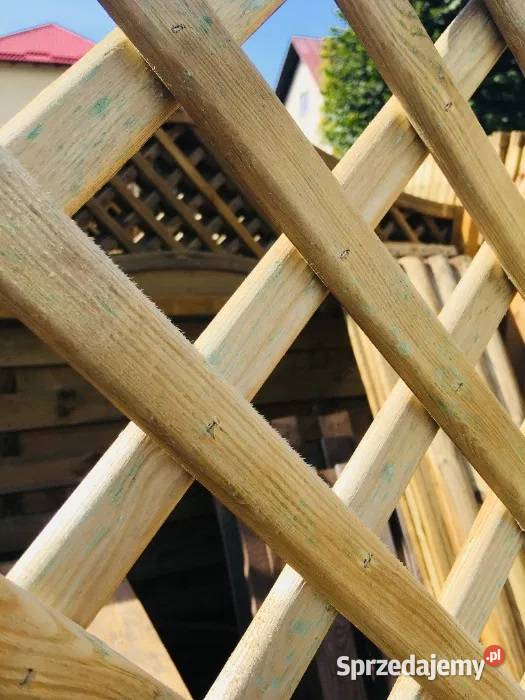 Pergole Płot Prosty z Kratką Wersja LUX03 Na pomorskie Chojnice