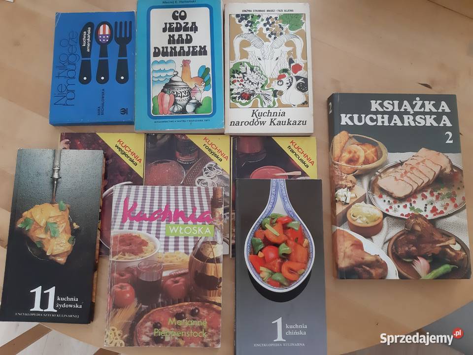 Książki kucharskie z przepisami 10 szt z Europy Ameryki Azji
