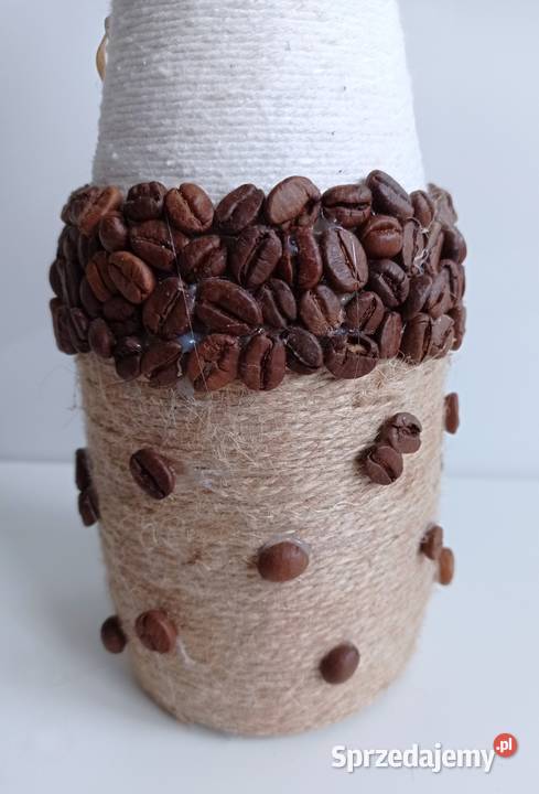 Butelka ręcznie zdobiona Coffe 750 ml Dekoracja śląskie Katowice