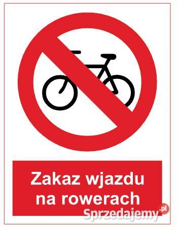 Naklejka BHP Zakaz wjazdu na rowerach GC064 Kamionna