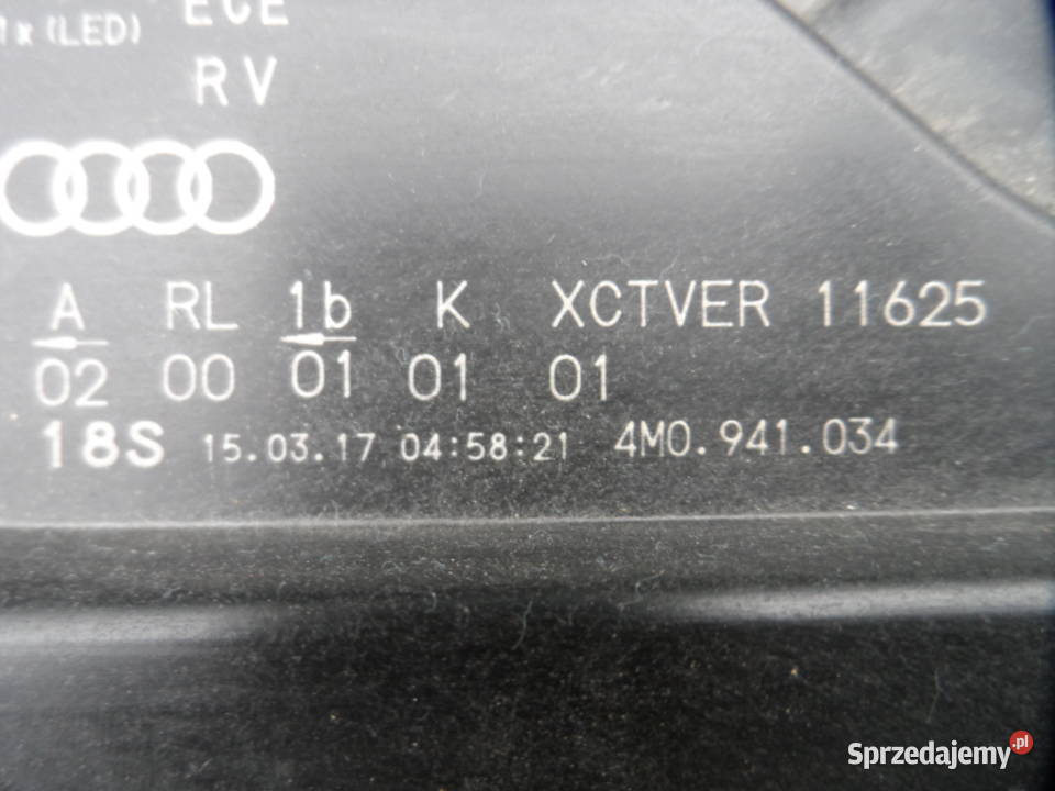 audi Q7 2017r prawa lampa LED 4M0941034 oryginal Legnica