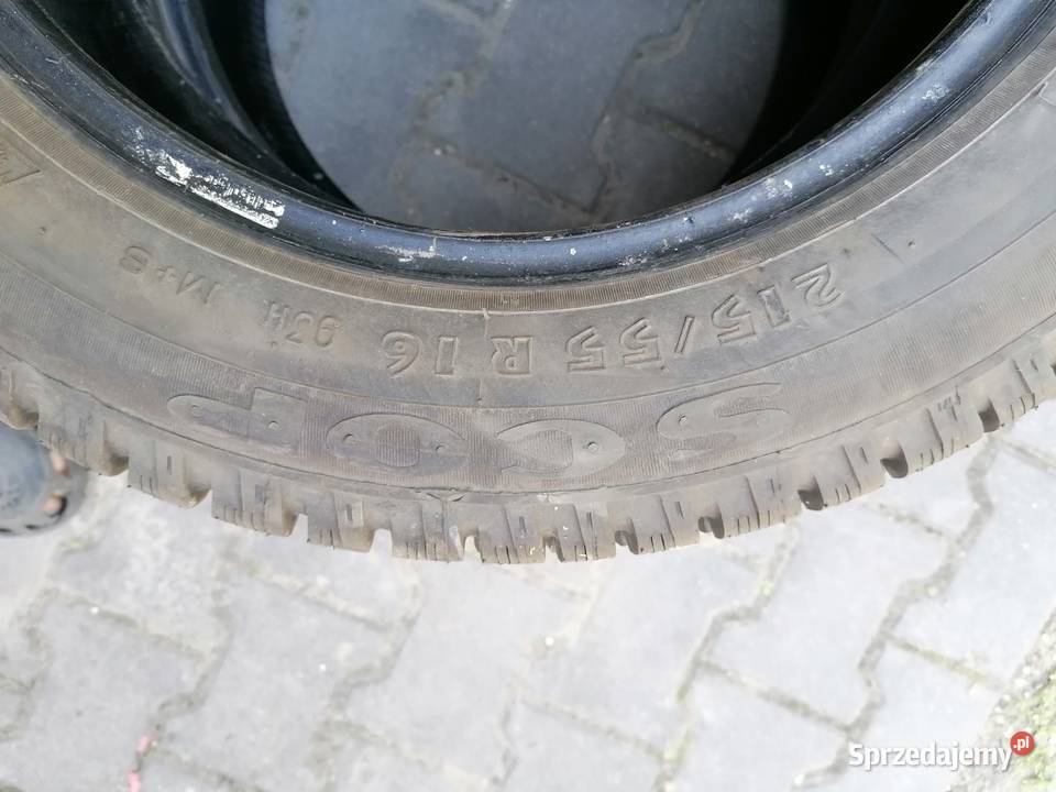 Opony zimowe bieznikowane 21555 R16 osobowe Części samochodowe Barcice Drwalewskie