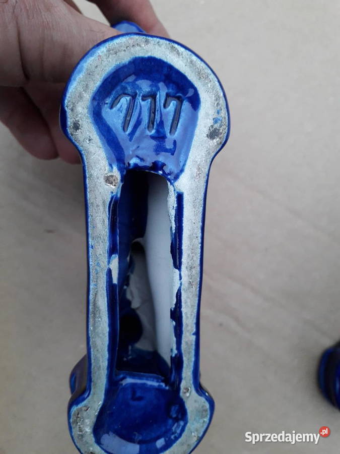 Ceramiczne świeczniki kobaltowe sprzedam