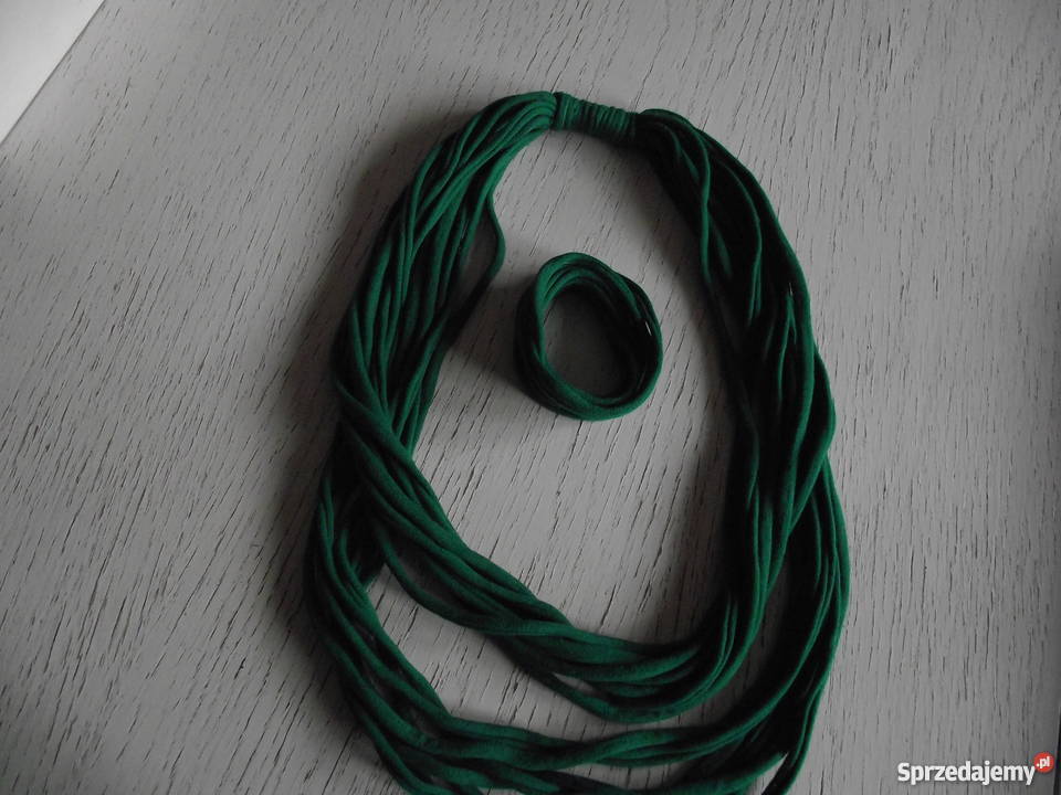 EKOLOGICZNY SZMARAGDOWY NASZYJNIK I BRANSOLETA Zegarki i Biżuteria wielkopolskie Piła