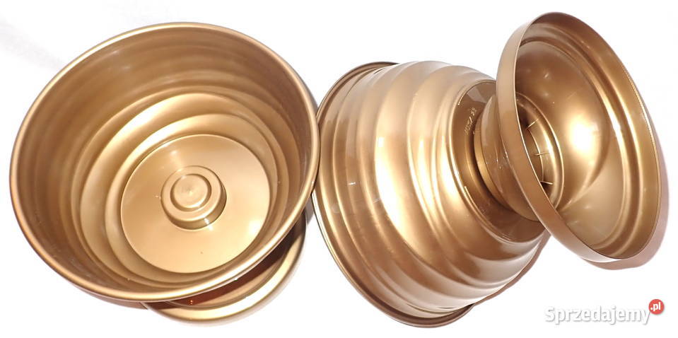 Złote ozdobne gazony 24 na stroiki SAND 24 Siewierz