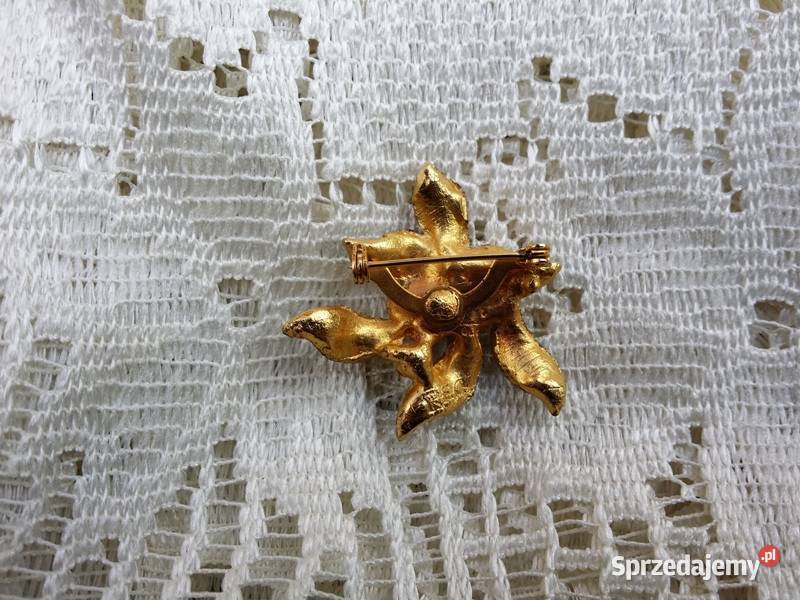 Stara angielska broszka perłopław REG Ozdoby