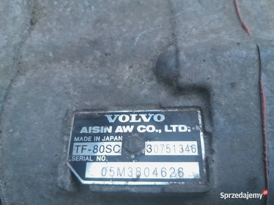 Skrzynia biegów Automat TF80SC XC70 V70 S60 AWD Wąwolnica