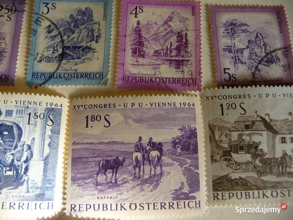 Zestaw starych znaczków AUSTRIA Filatelistyka małopolskie Bukowno
