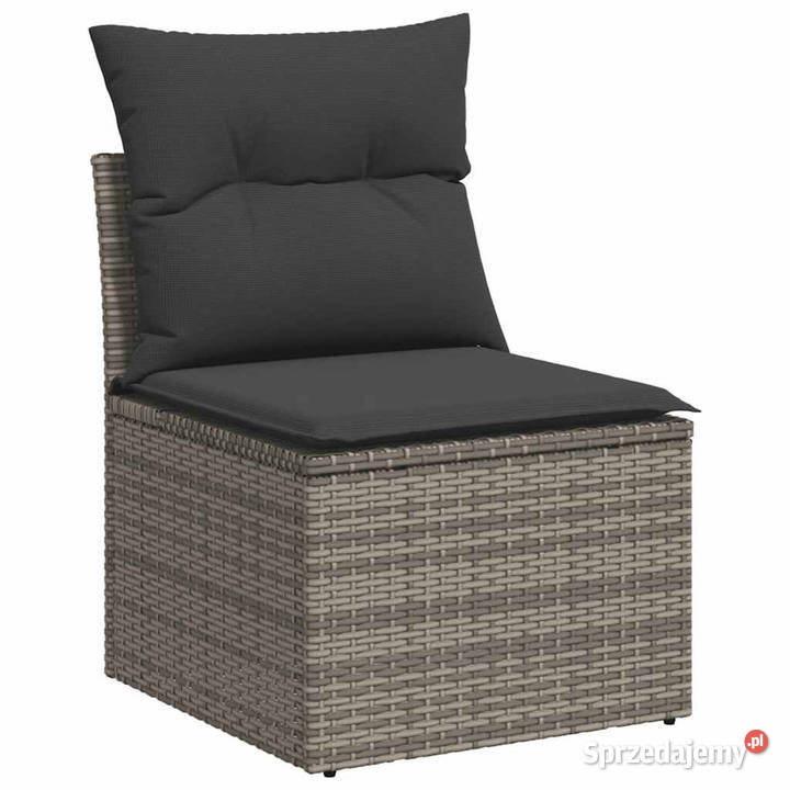 4cz sofa ogrodowa z poduszkami szary rattan PE i Zestawy mebli ogrodowych Warszawa