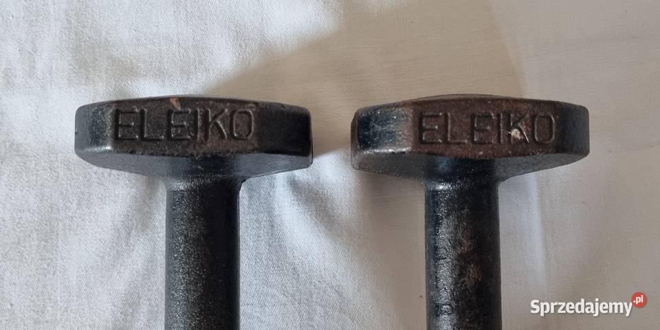 2 stare hantle ciężarki vintage PRL Sprzęt do ćwiczeń