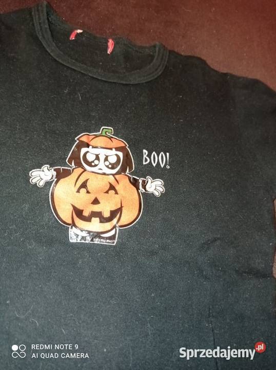 Czarna koszulka z dynią uniseks podlaskie sprzedam