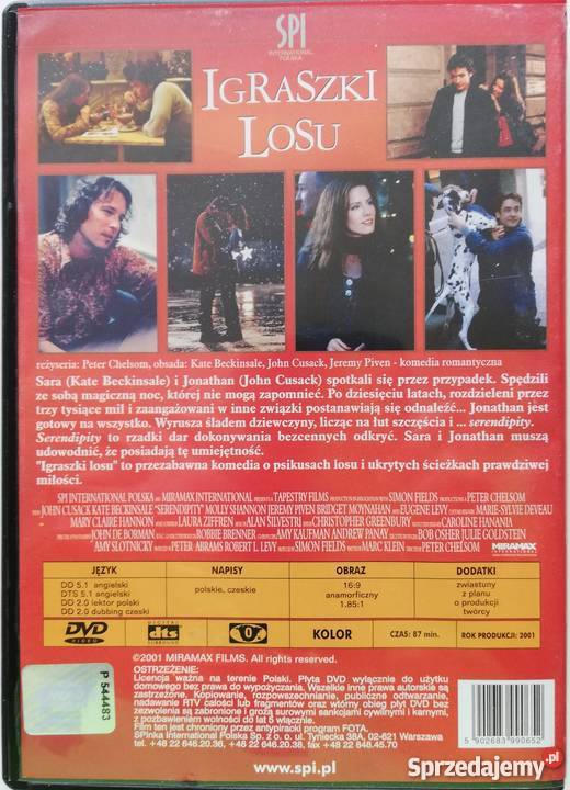 Igraszki losu Kate Beskinsale John Cusack DVD Łódź