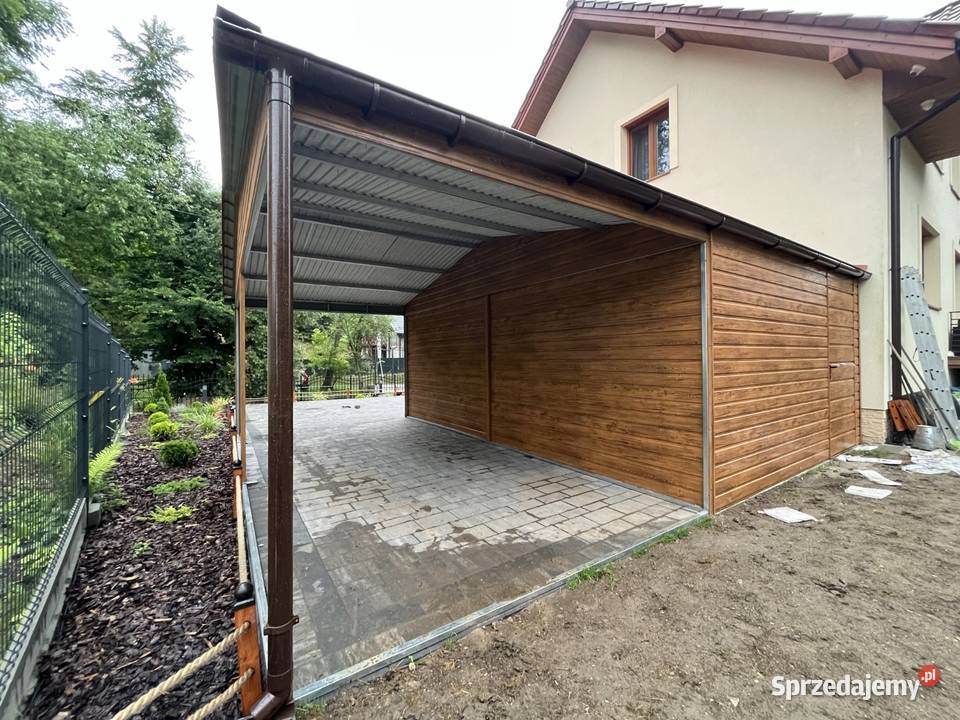 Garaż premium 4x6m Plus wiata 3x6m Sprzedaż Olsztyn
