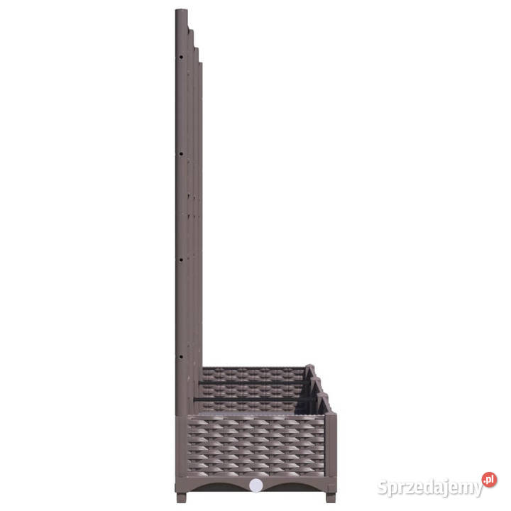 Donica ogrodowa z kratką brązowa 120x40x1215 PP Warszawa