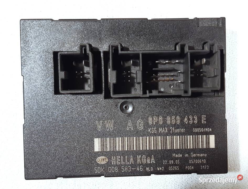 MODUŁ STEROWNIK KOMFORTU AUDI A3 8P 8P0959433E dolnośląskie Mielęcin