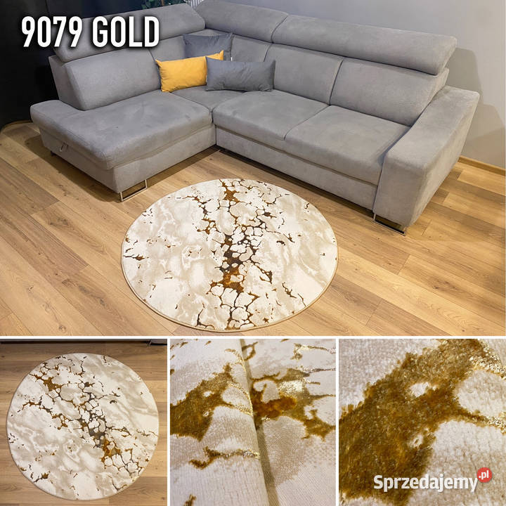 OKRĄGŁY DYWAN KOŁO 200X200 GOLD EXCLUSIVE 9079