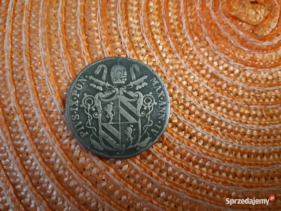moneta Watykanu z 1849r podlaskie Łomża