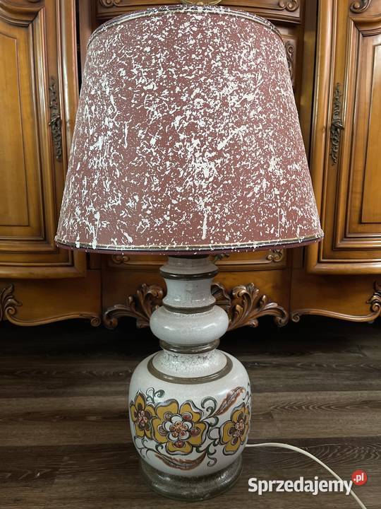 Majolika piękna lampa z ceramiki recznie Bystrzyca Kłodzka sprzedam